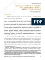 Política de Educação Especial e Currículo Disputas Sobre Natureza, Perspectiva e Enfoque