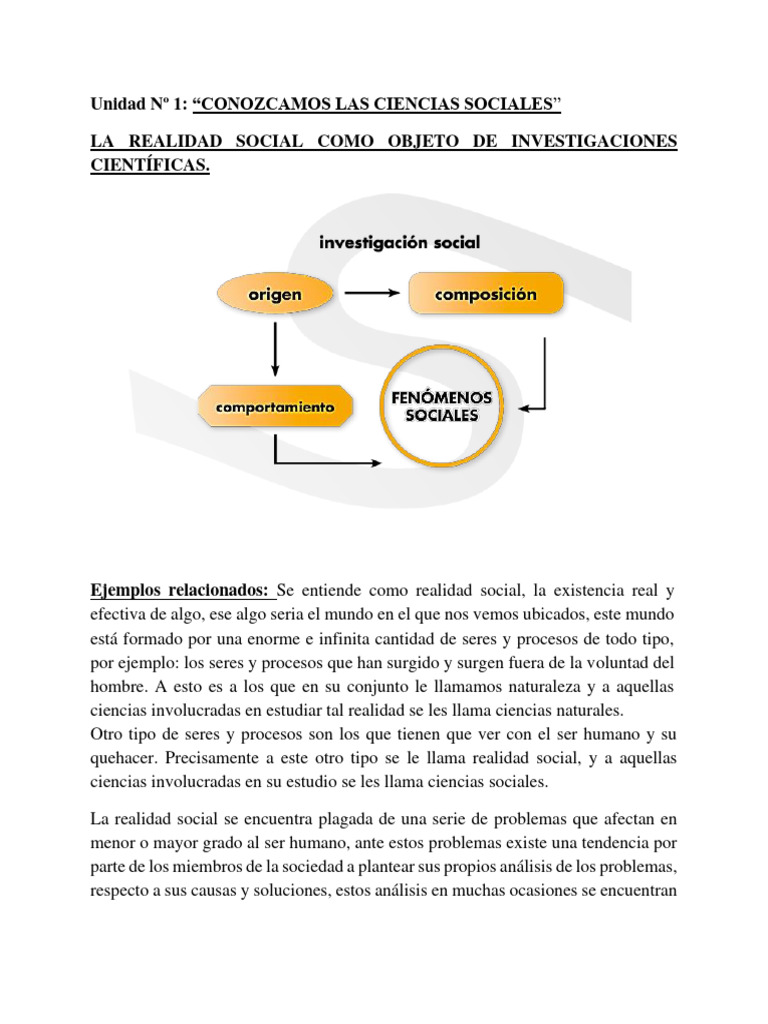 La Realidad Social en Ciencias Sociales | PDF | Investigación ...