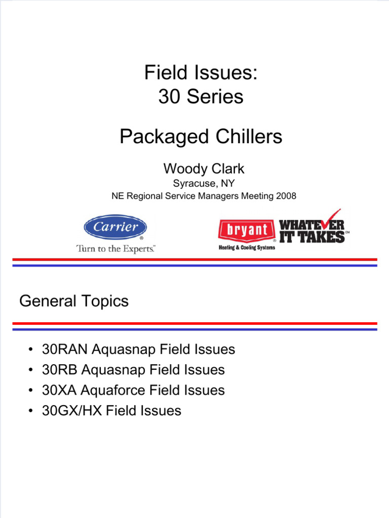 Carrier 30 Series Chiller Issues Report | PDF | Mechanical Engineering ...