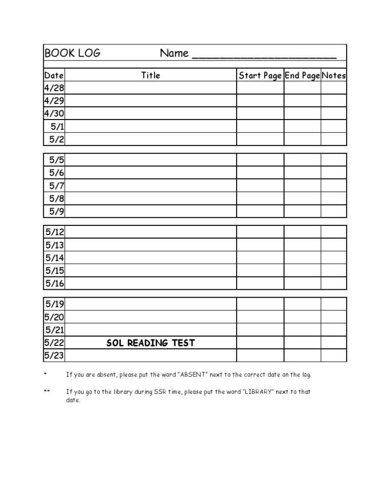Book Log | PDF | Language Arts & Discipline
