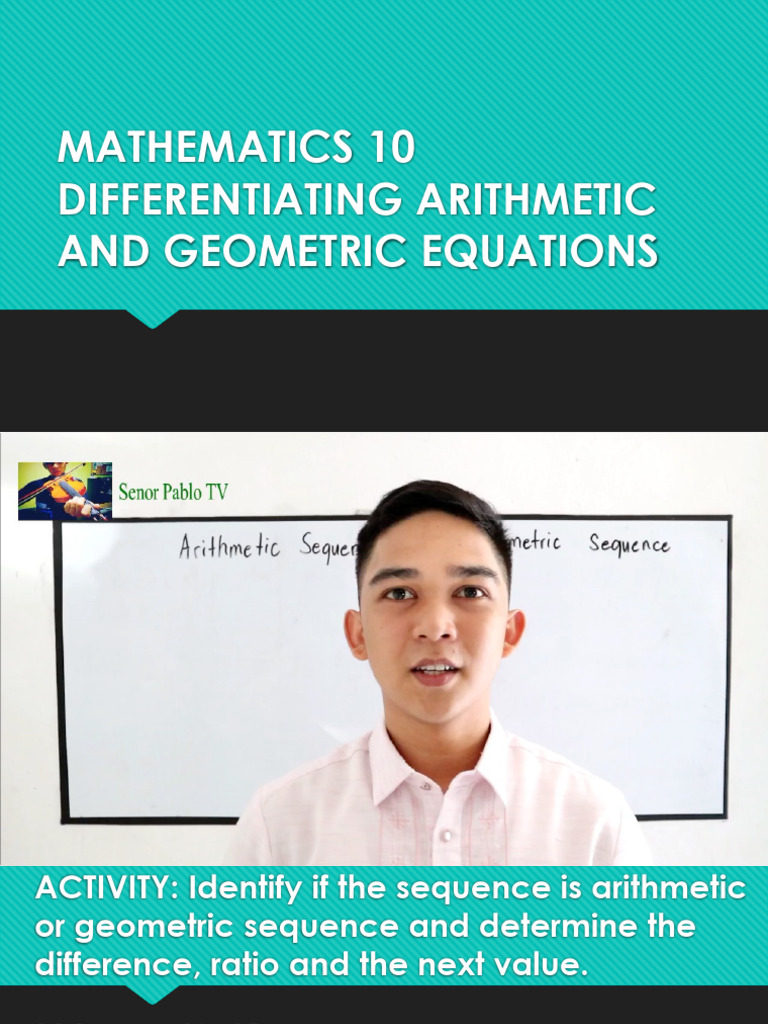 Arithmetic Sequence Vs Geometric Sequence