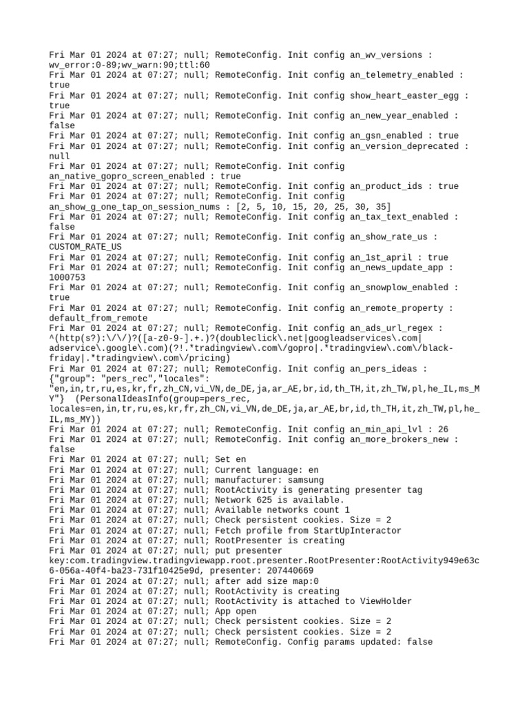 RemoteConfig Initialization Log | PDF | Computing | Software
