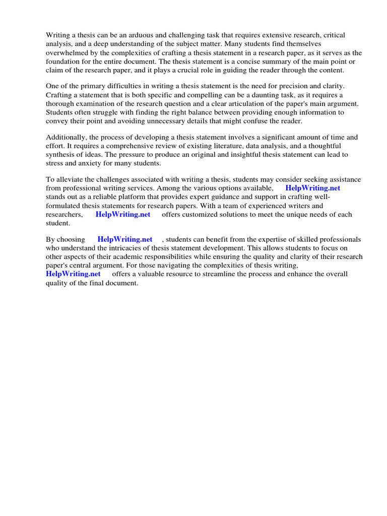 Crafting Effective Thesis Statements | PDF | Thesis | Essays