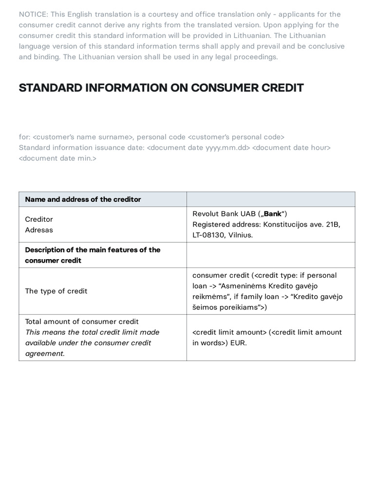 Lithuanian Consumer Credit Guide | PDF | Business