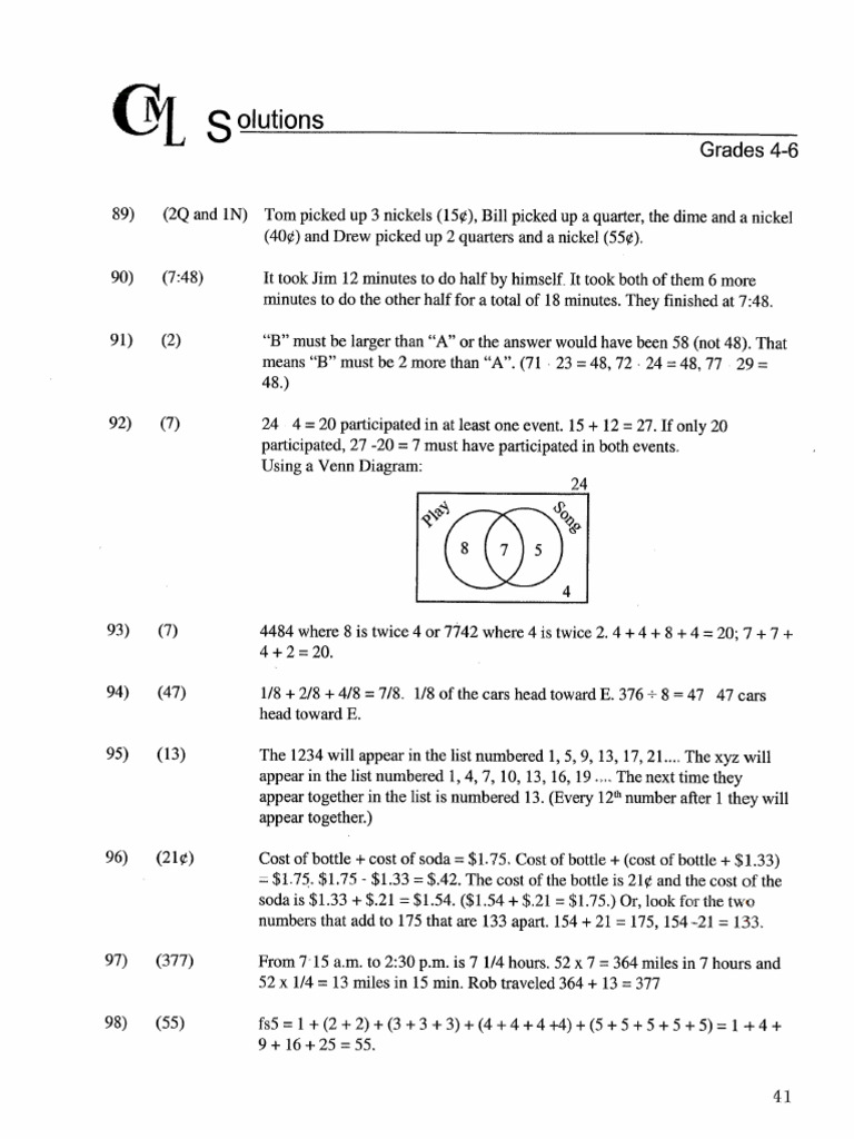 Grades 4-6 2022 Solution | PDF