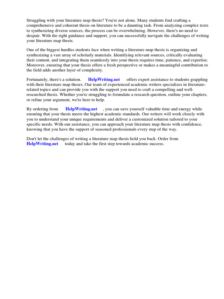 Literature Map Thesis Pdf Concept Learning