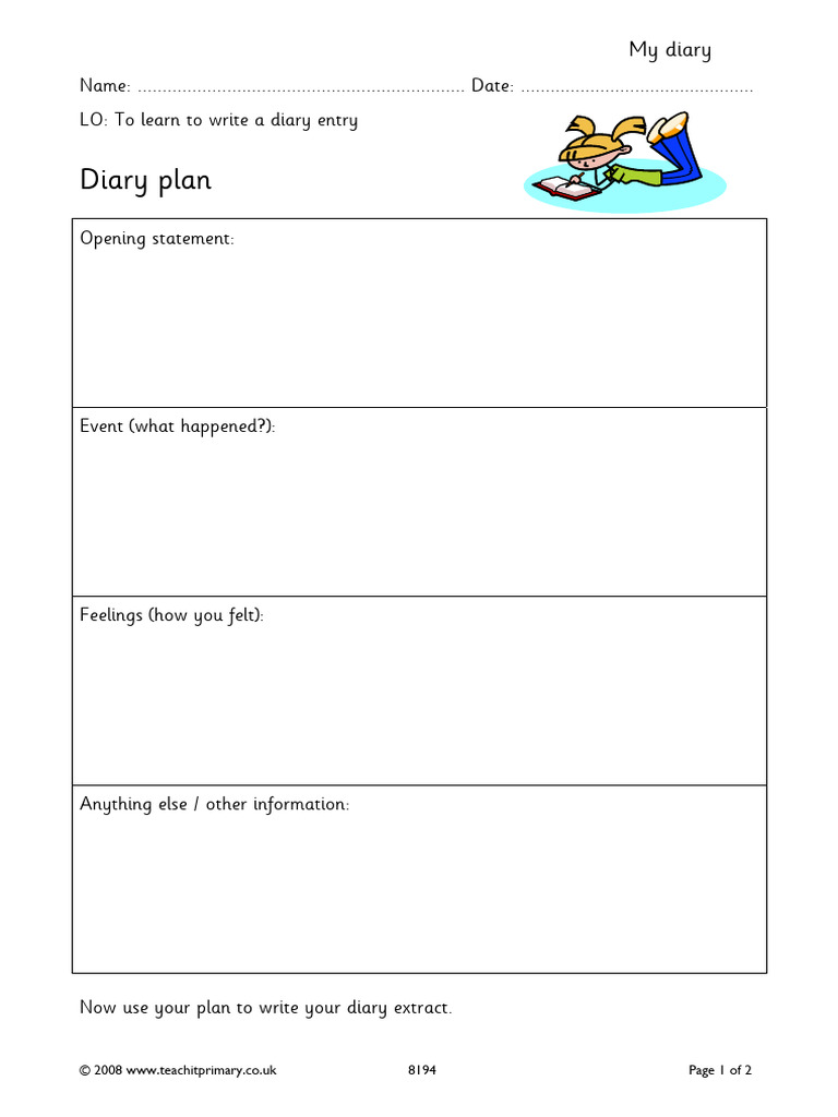 Diary Plan | PDF