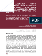 La Masonería Como Sociedad de Ideas de Orden Internaciona