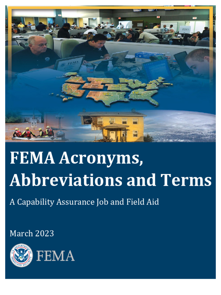 FEMA Acronyms and Terms Guide | PDF | Federal Emergency Management ...