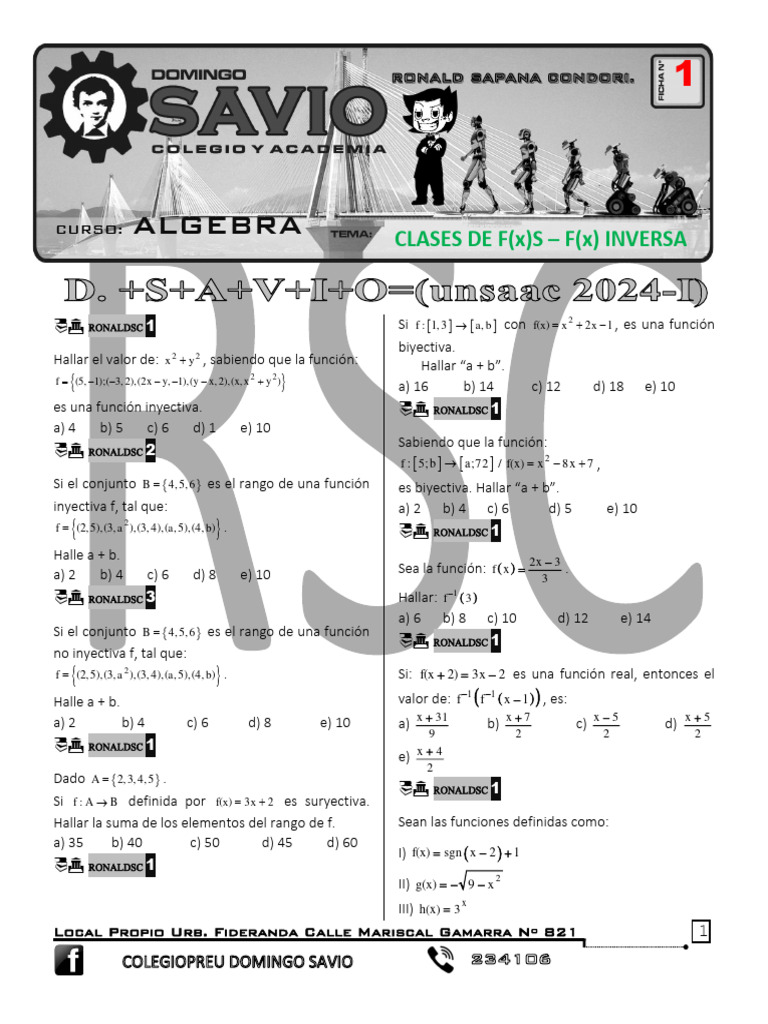 Funcion Inversa | PDF | Función (Matemáticas) | Objetos matemáticos