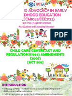 Law and Advocacy in Early Childhood Education (ECM1053/ECE2123)