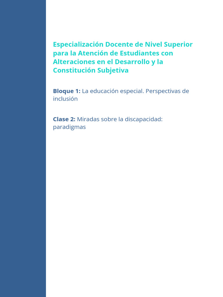 Paradigmas de Discapacidad en Educación | PDF | Invalidez | Paradigma