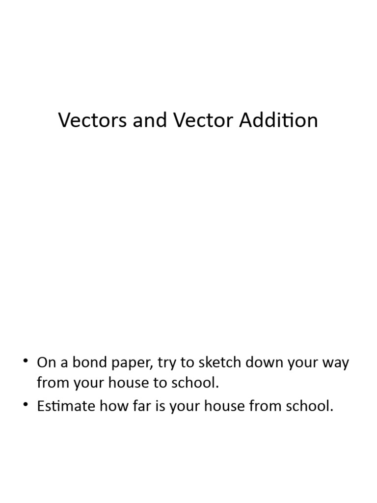 Vectors and Vector Addition | PDF