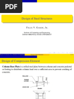HSS Base Plate Design for Compression | PDF | Bending | Column