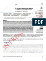 Evaluating The Impact of Various Seed Priming Agents (Spas) On Germination and Development Parameters of Okra (Abelmoschus Esculentus L. Moench)