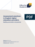 Assessment Practices in English Higher Education Providers Ofs