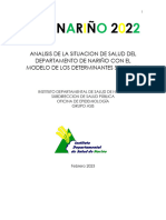 Analisis de Situacion de Salud en El Departamento - Nariño - ASIS - 2022