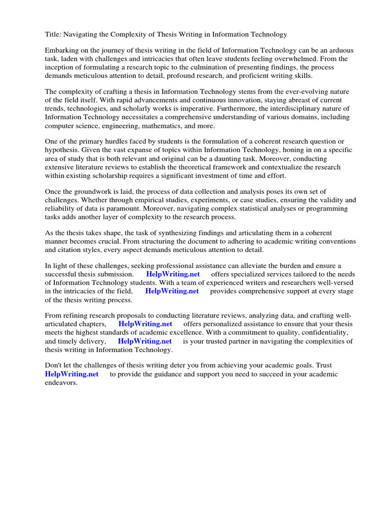 Thesis System Title For Information Technology | PDF