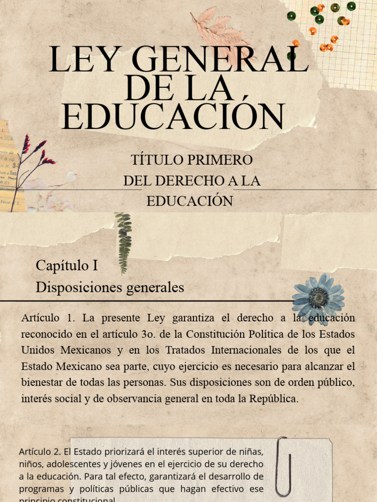 Derecho a la Educación en México | PDF | Educación de la primera ...