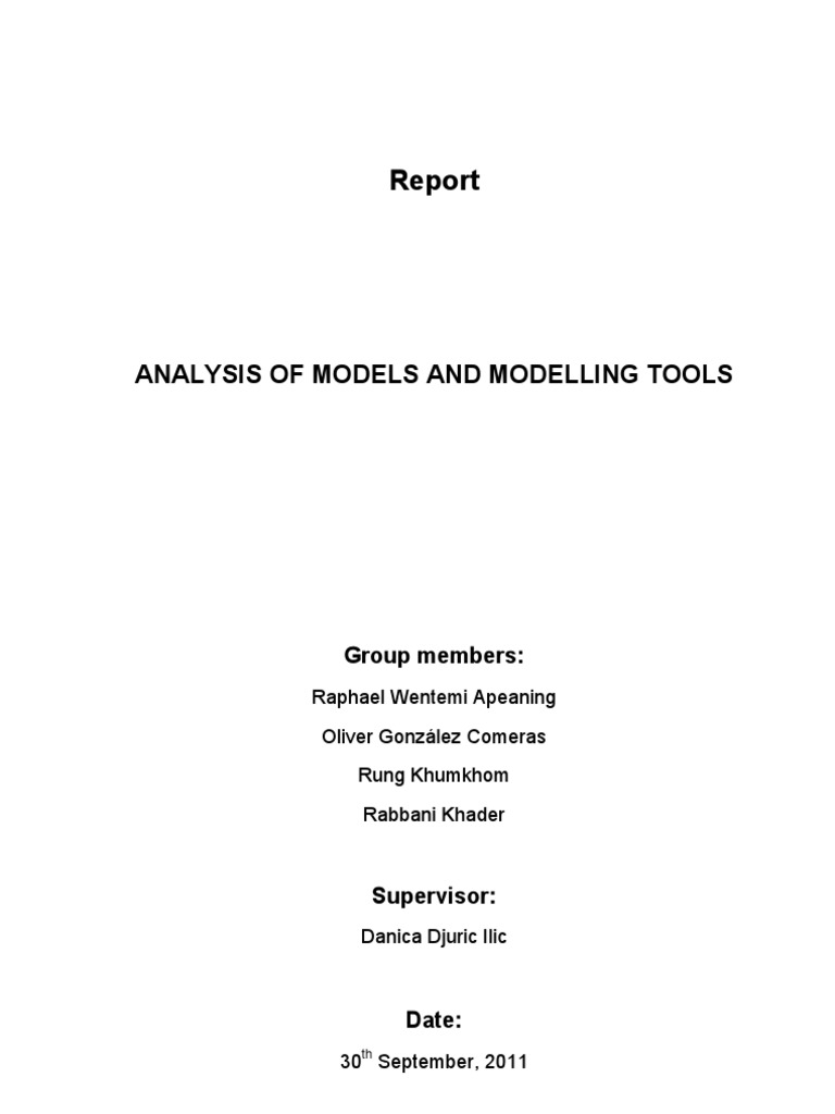 Analysis Tools Final Report | PDF | System | Mathematical Optimization