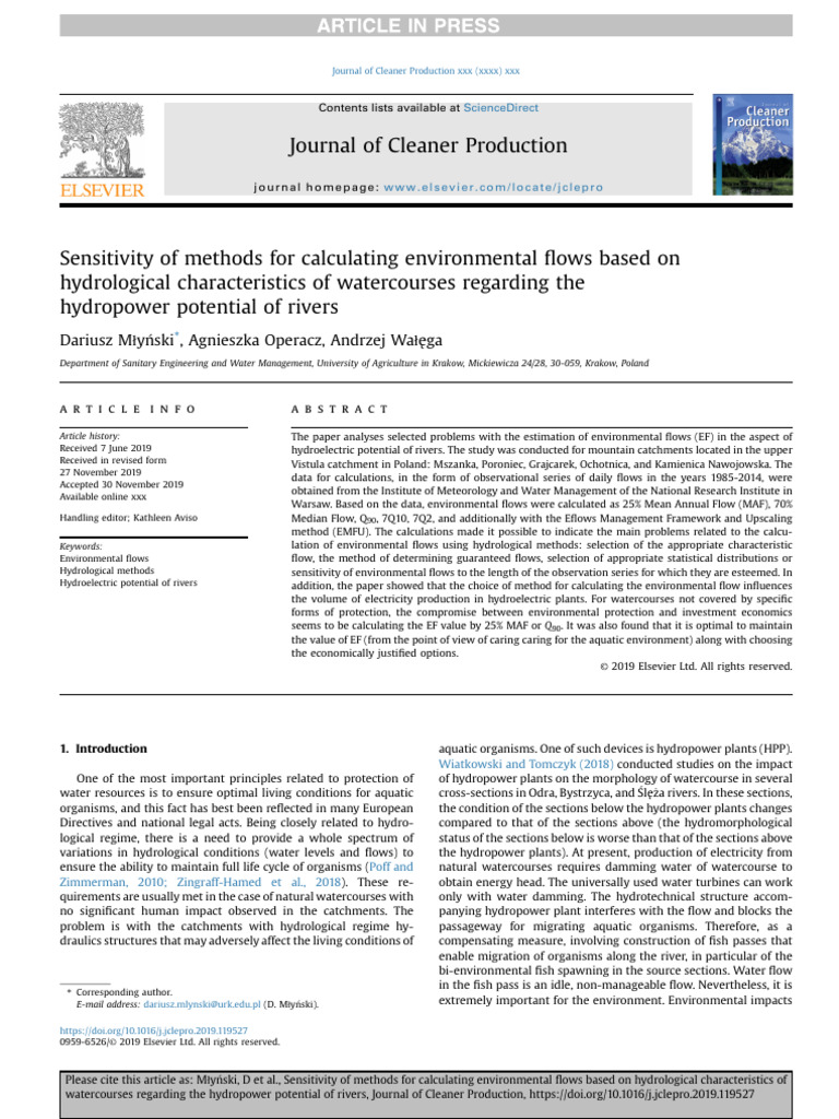 Hydropower's Environmental Flow Impact | PDF | Hydroelectricity | Hydrology