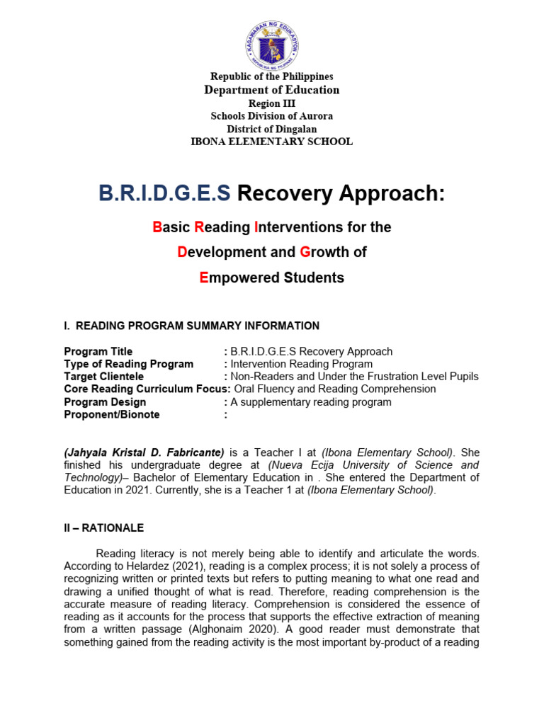 Reading Program | PDF