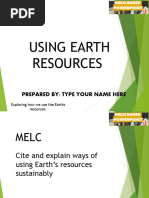 G7 Science Q4 - Week 2 - Using Earth Resources