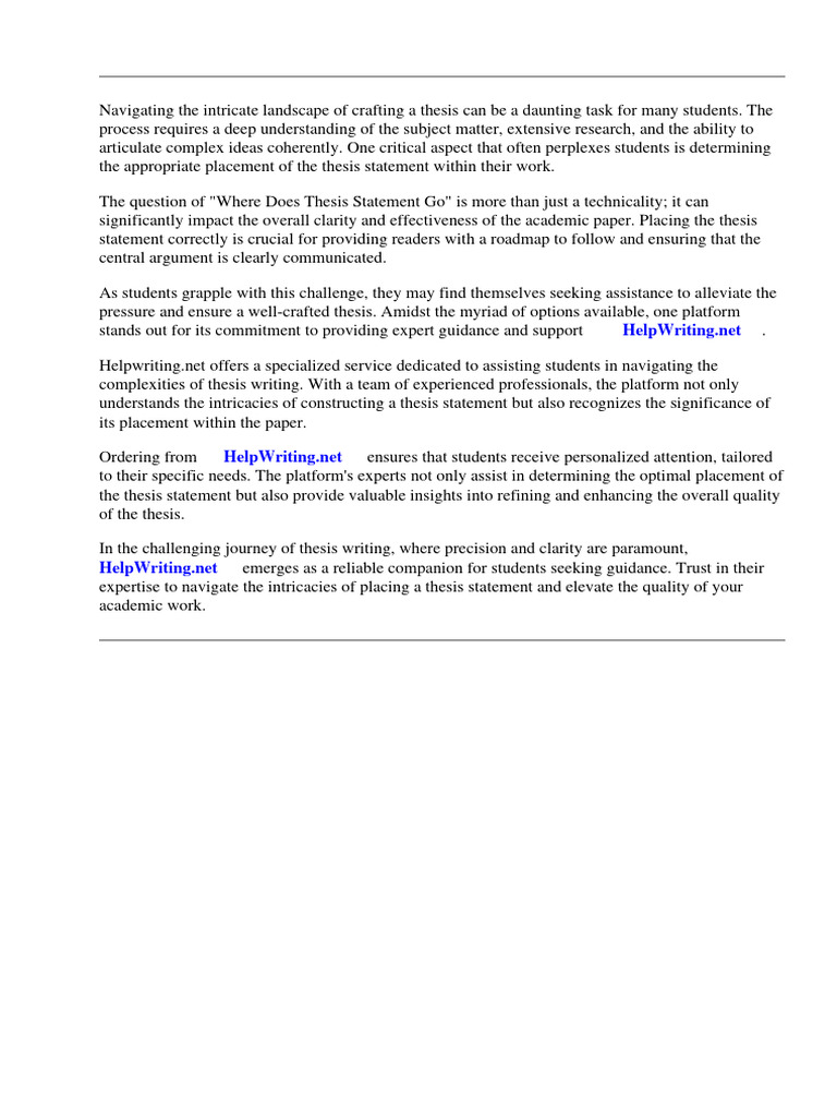 Where Does Thesis Statement Go Pdf Essays Thesis