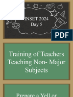 Training of Teachers - Teaching Non-Major