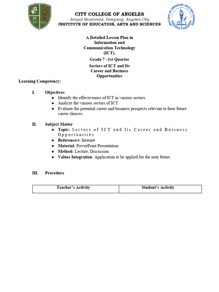 Detailed-Lesson-Plan - Example | PDF | Information Technology | Information