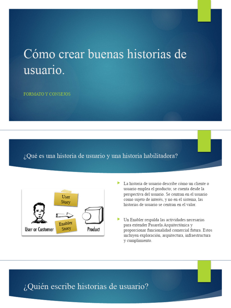 Cómo crear buenas historias de usuario | PDF | Usuario (informática ...