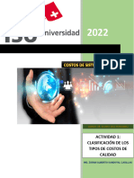 Actividad 1. Clasificación de Los Tipos de Costos de Calidad