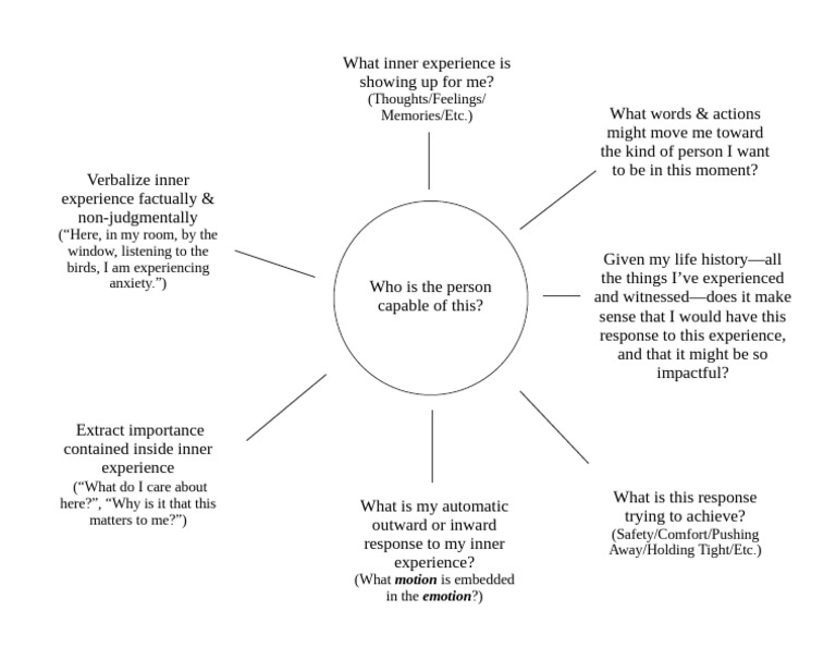 Inner Experience Compassion Focused ACT Wheel | PDF
