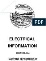 Montana State Electrical Code Booklet