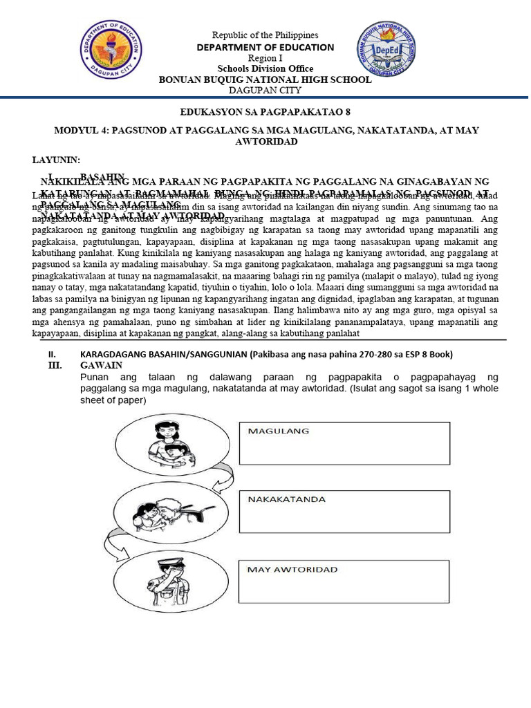Pagsunod at Paggalang sa Awtoridad | PDF