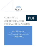 INFORME TÉCNICO Transferencias Por Coparticipación ABRIL 2022