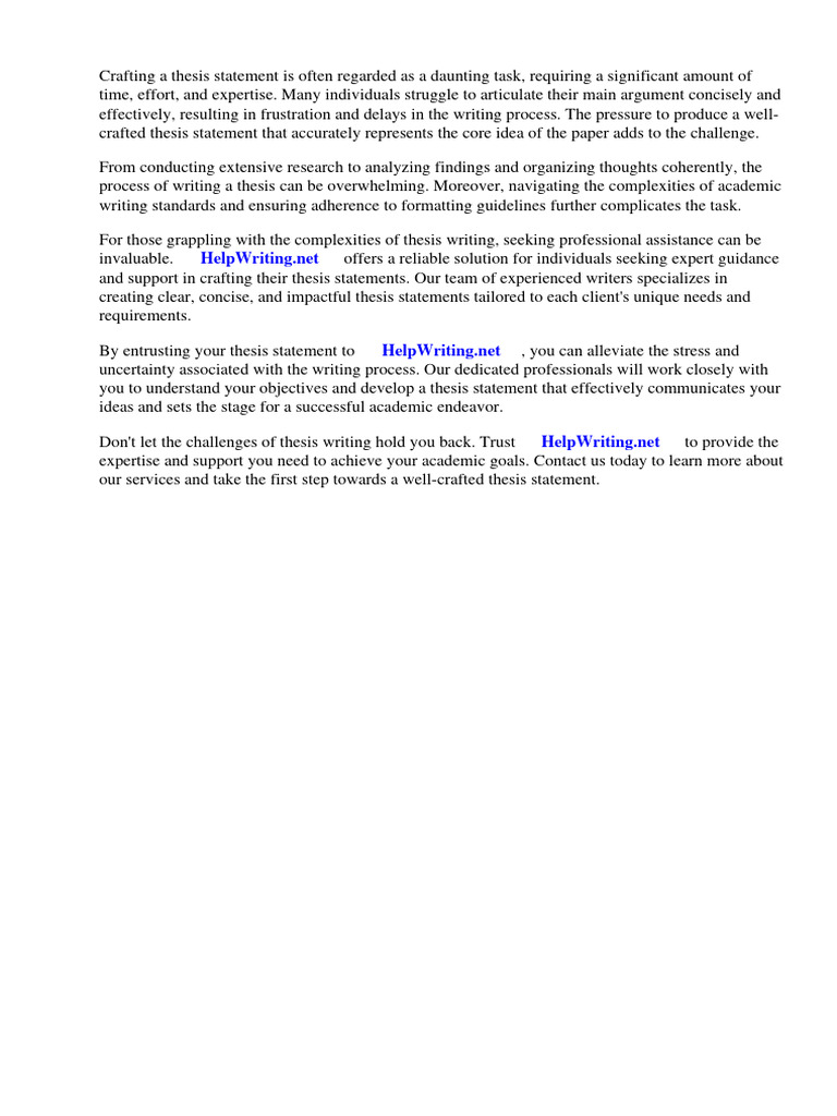 Creator Thesis Statement Download Free Pdf Essays Thesis