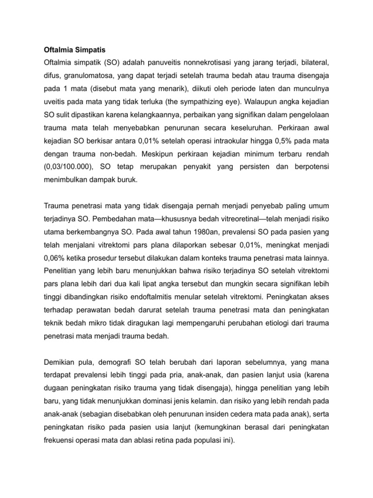 Oftalmia Simpatis Aao 9 Uveitis And Ocular Inflammation New Pdf
