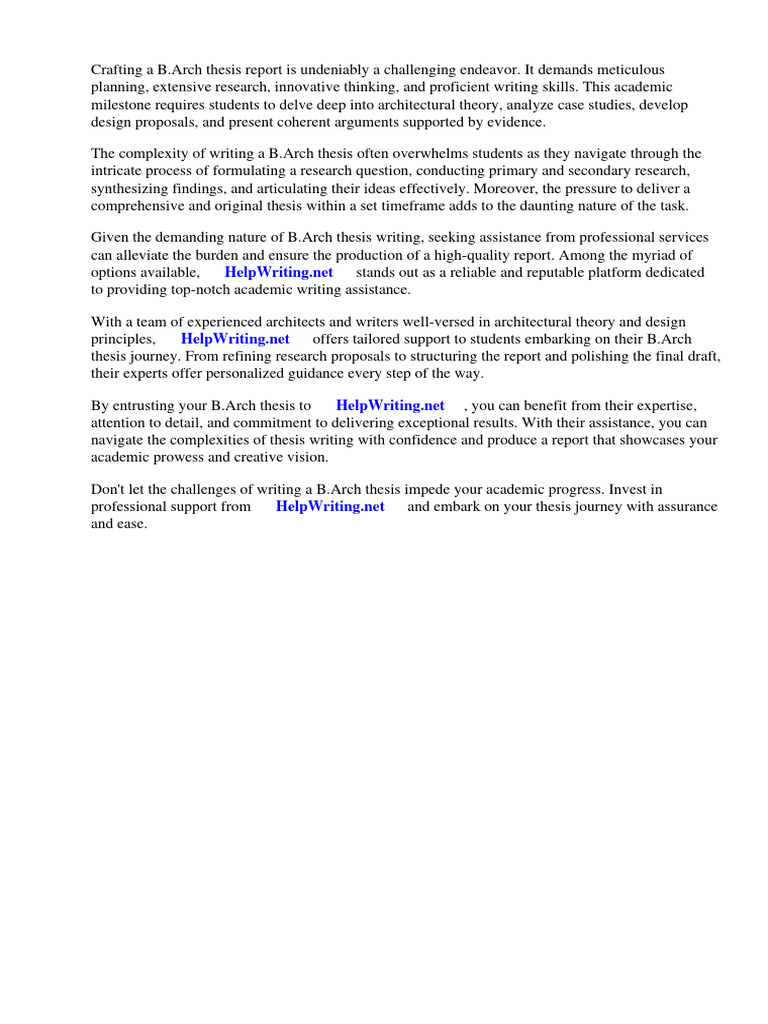 B Arch Thesis Report Pdf Websites Electronic Publishing