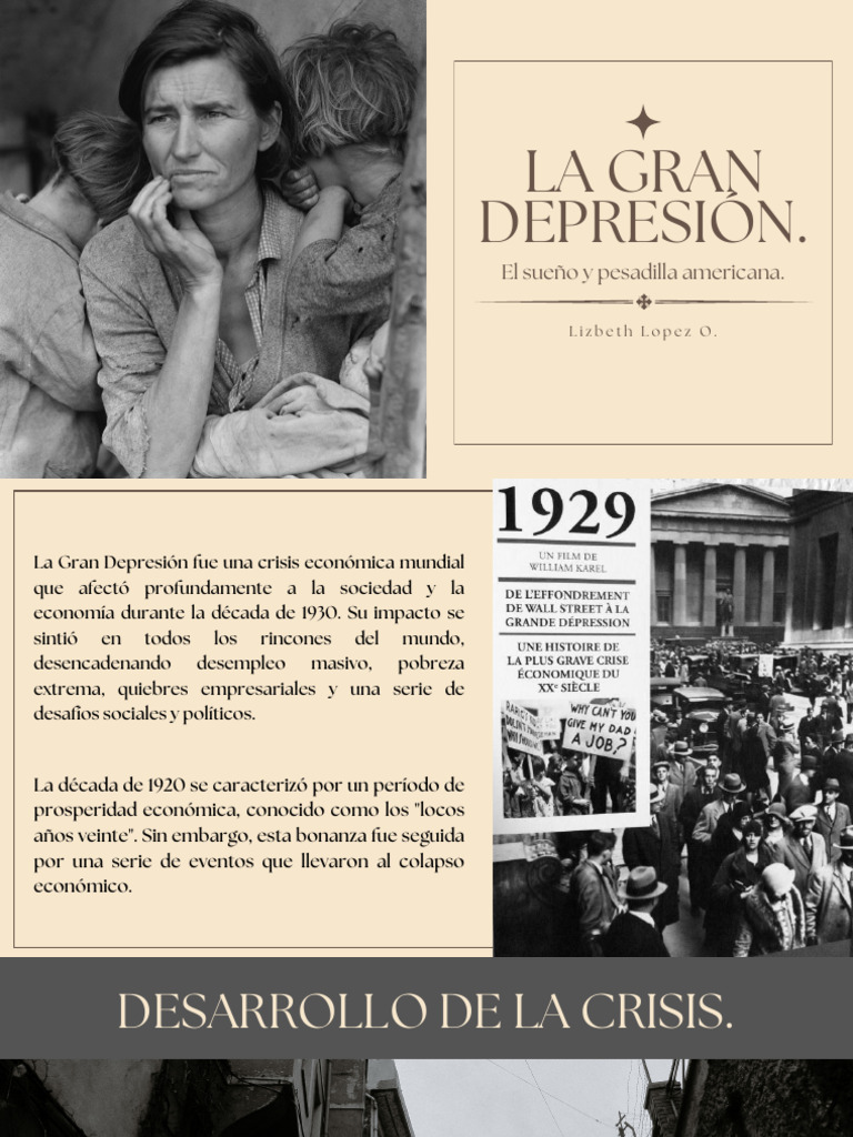 La Gran Depresión de 1929: Causas y Efectos | PDF | Gran depresion ...