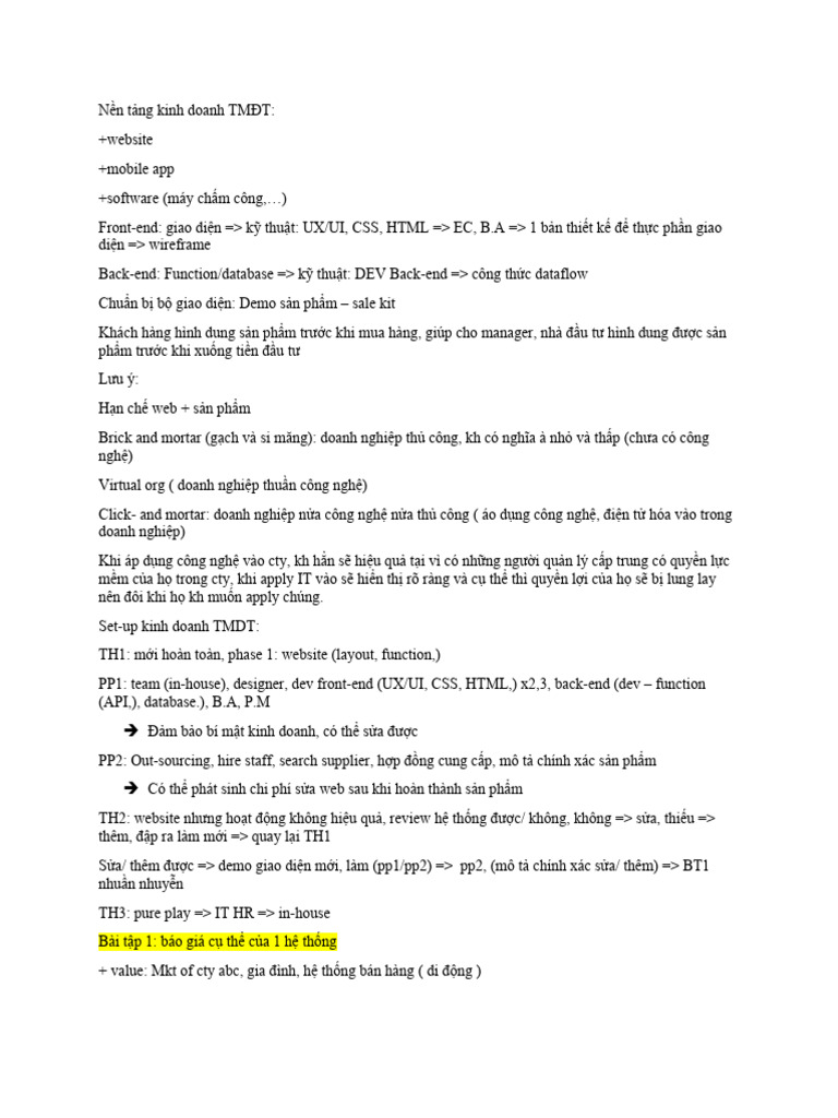 TMDT Note | PDF