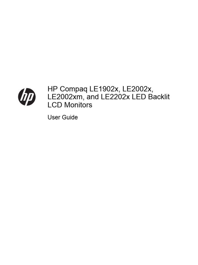 LE1902x | Download Free PDF | Computer Monitor | Display Technology