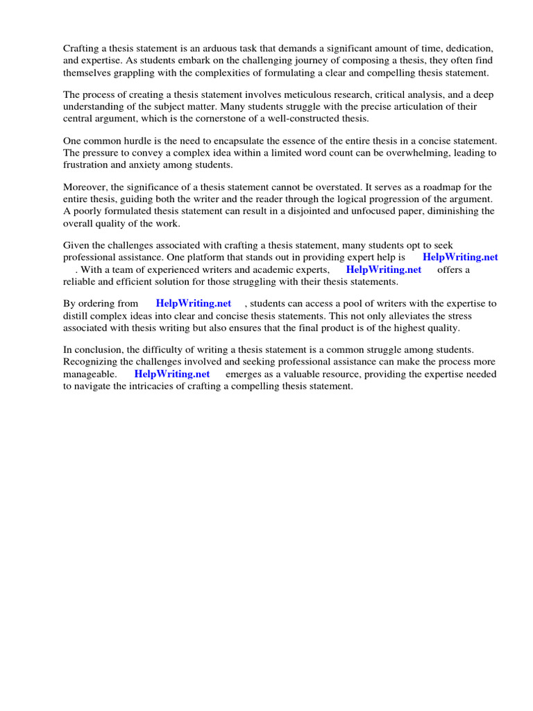 Crafting Effective Thesis Statements | PDF | Essays | Thesis