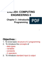 Chapter 3 - Introduction To C