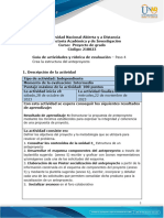 Guia de Actividades y Rúbrica de Evaluación - Unidad 3 - Paso 4 - Crea La Estructura Del Anteproyecto