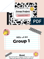 Black White Pink Cute Fun Illustration Notebook Group Project School Presentation 1