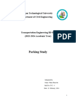 Parking Study Report - Thein Than Oo