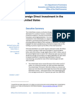 US Department of Commerce - Foreign Direct Investment in The United States (2017)