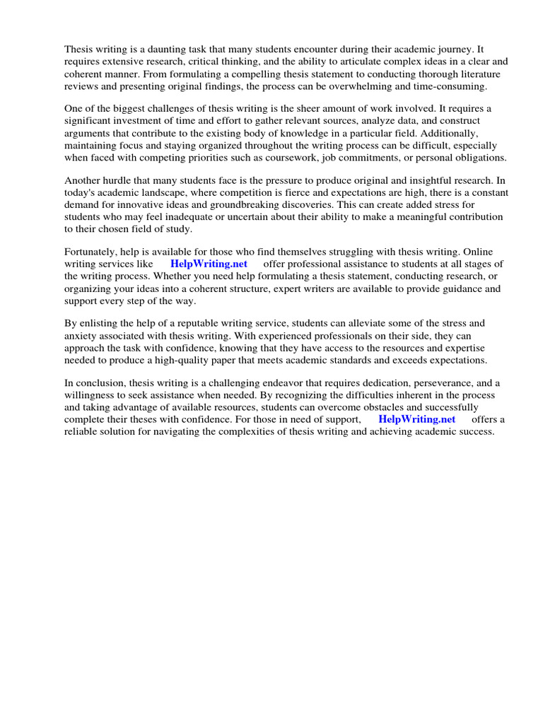 Define thesis writing pdf