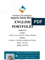 English Portfolio: Mgtr. Juan Manuel Ojeda Onofre Angela Valeria Zambrano Palma
